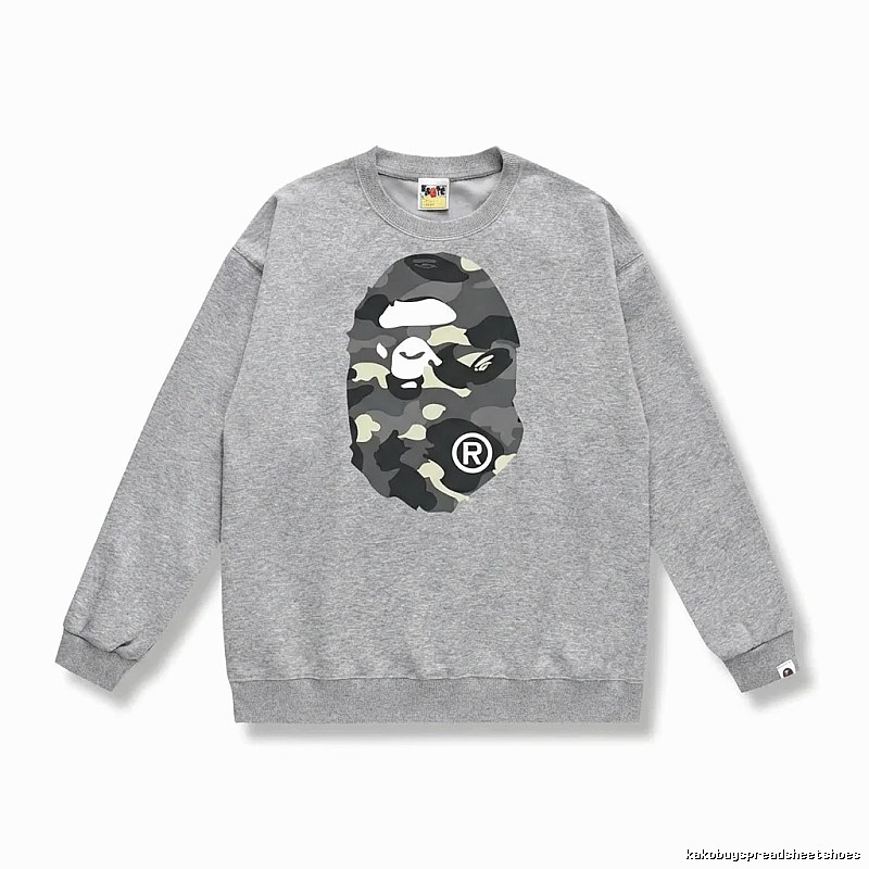 Bape camouflage style grey sweatshirt