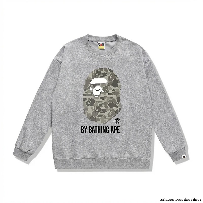 Bape camouflage-style grey sweatshirt