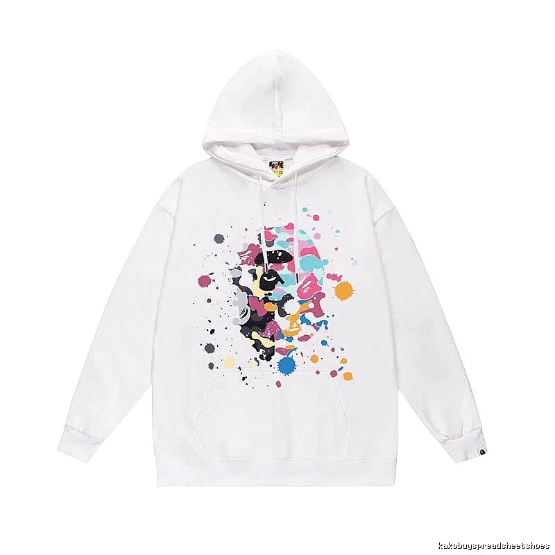 Bape camouflage style white hoodie