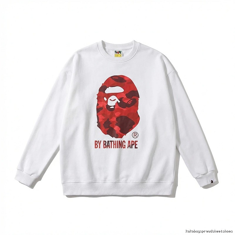Bape camouflage-style white sweatshirt