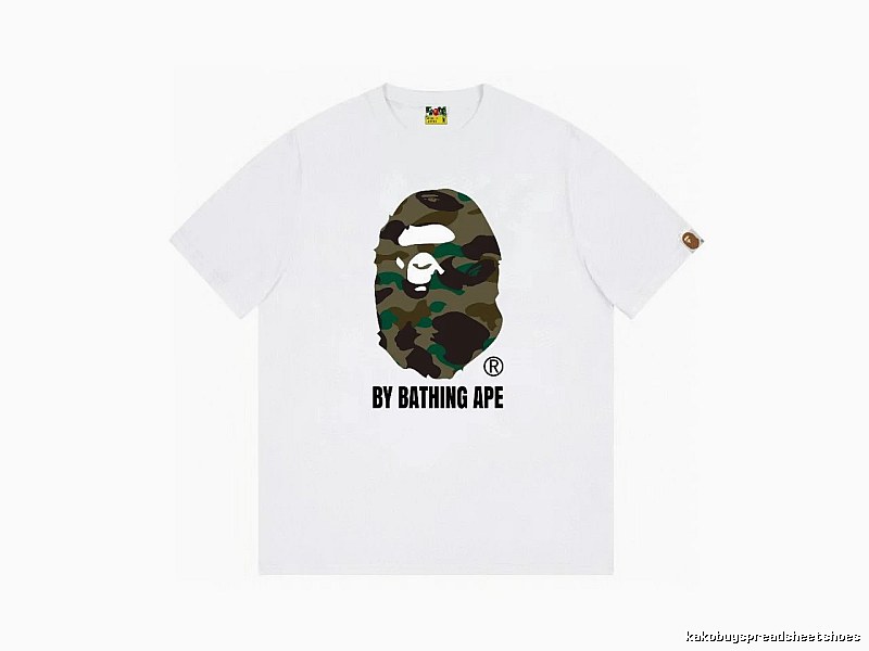 Bape camouflage-style white T-shirt