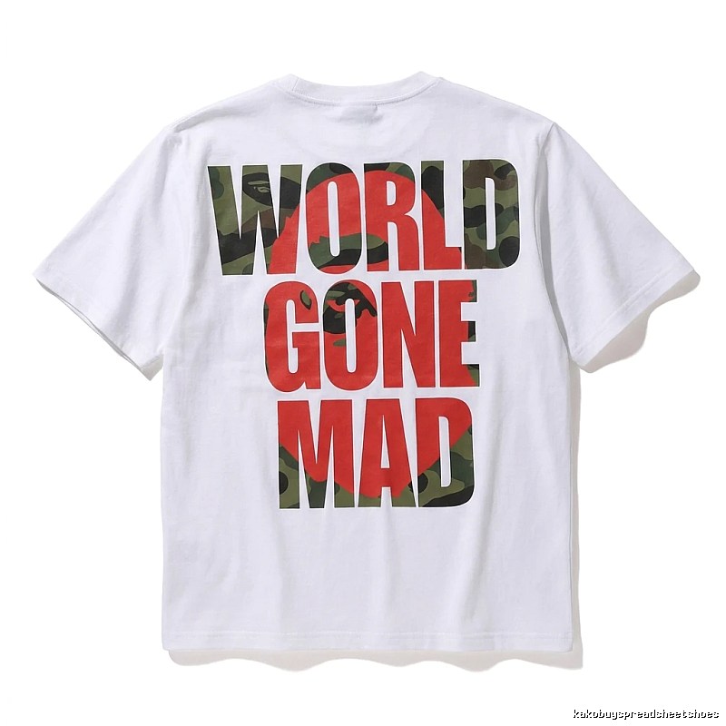 Bape camouflage style white T-shirt