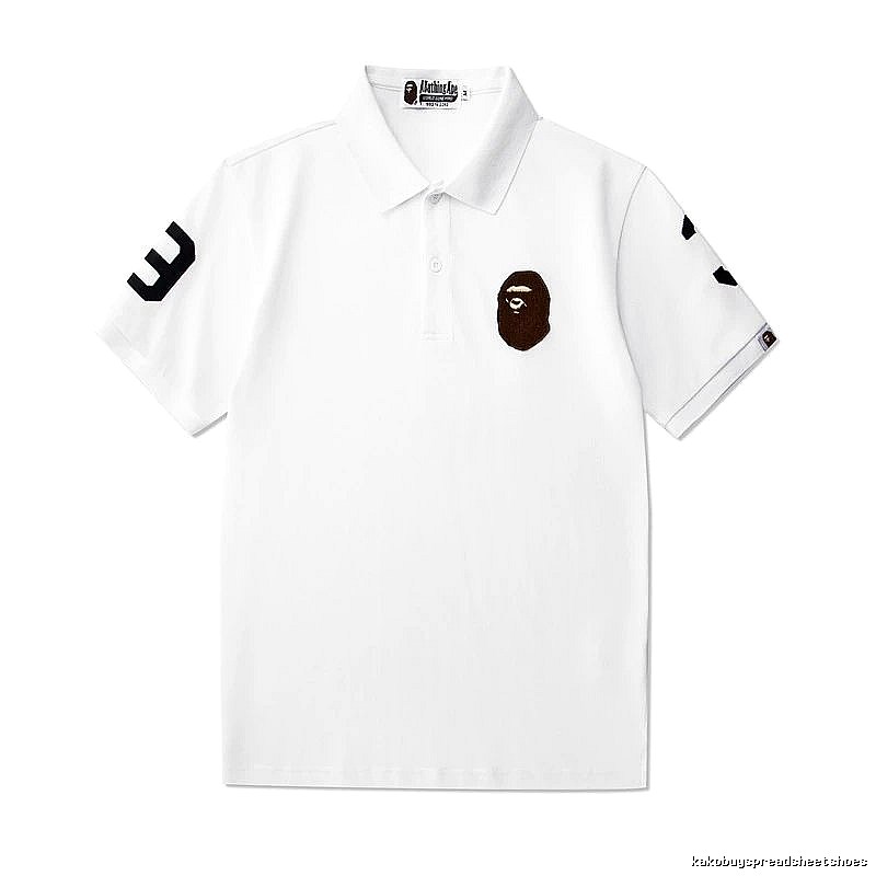 BAPE Classic Polo shirt White Polo Ape for Daily Styling