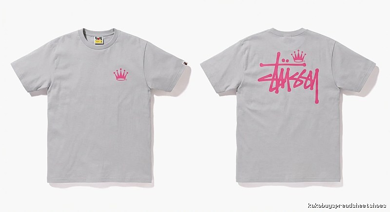 Bape Crown Print Trendy and Cool Short-sleeved Shirt