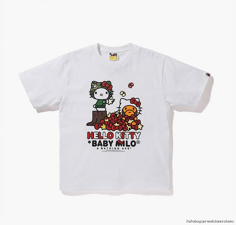 Bape Hello Kitty Co-branded White T-shirt