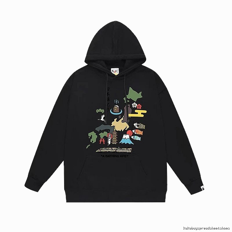 Bape Japanese-style black hoodie