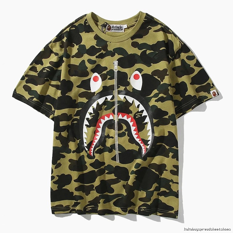 Bape Shark Camouflage Short-sleeve Shirt
