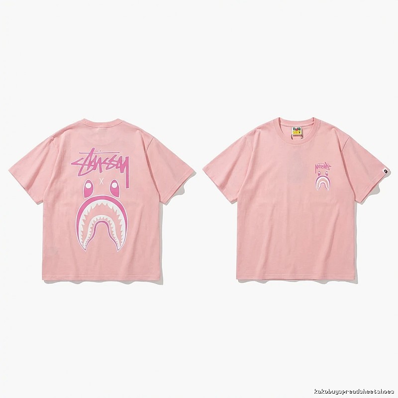Bape Shark Co-branded Pink T-shirt