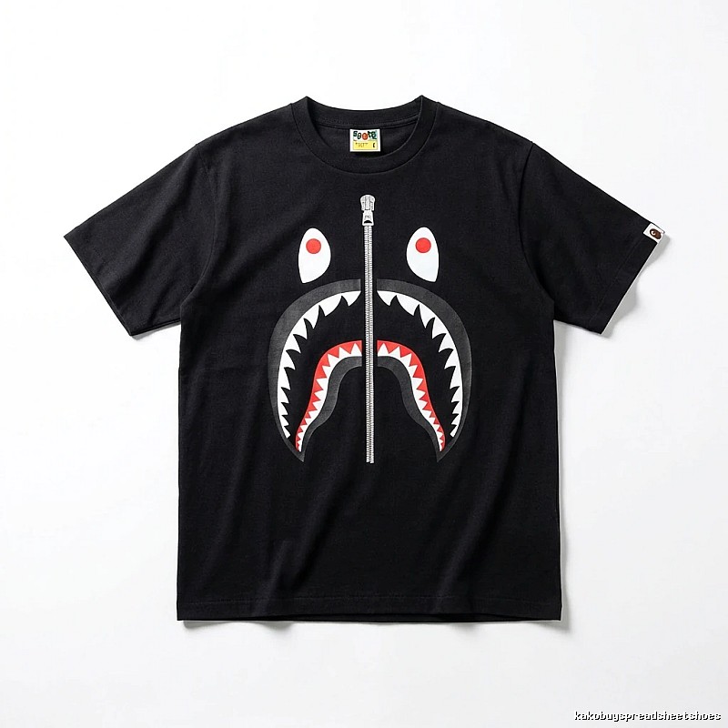 Bape Shark series black short-sleeved shirt