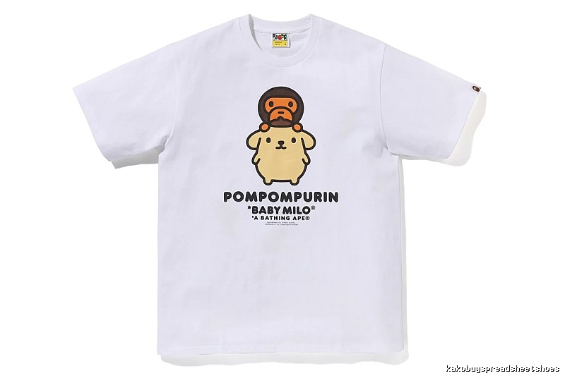 Bape x Pompompurin Co-branded Short-sleeve White