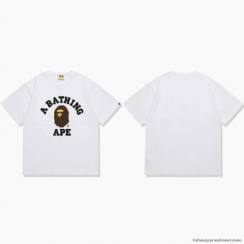 Bape's classic ape head white T-shirt