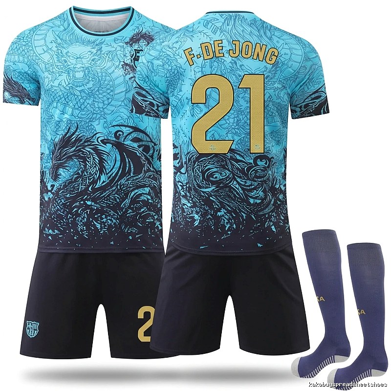 Barcelona retro style blue jersey