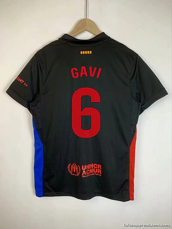 Barcelona Statement Gavi #6 soccer jersey Blue Red Barcelona for Easy Pairing