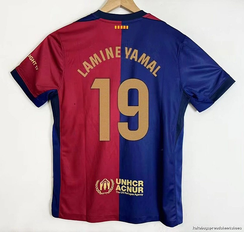 Barcelona Streetwear Gavi #6 soccer jersey Blue Red Barcelona with Logo Accent