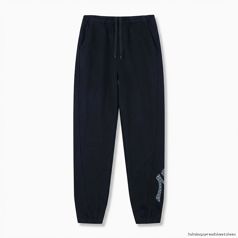Basic style casual black pants of MLB