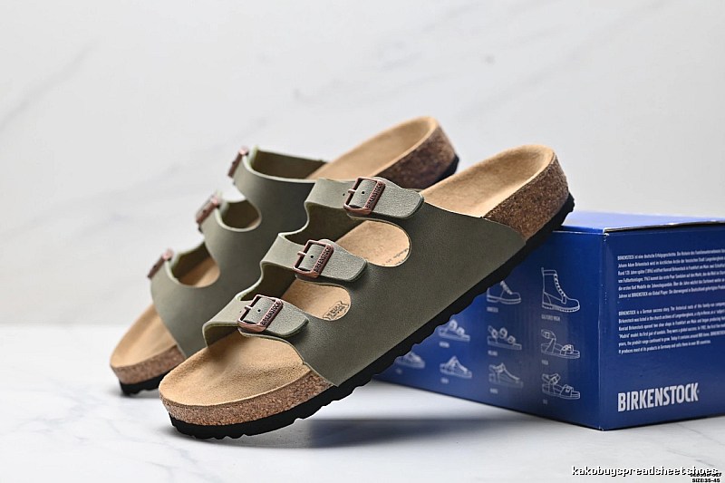 BIRKENSTOCK Casual Retro Army Green Slide Sandals