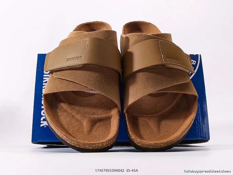 BIRKENSTOCK Cork Casual Style Camel Slide Sandals