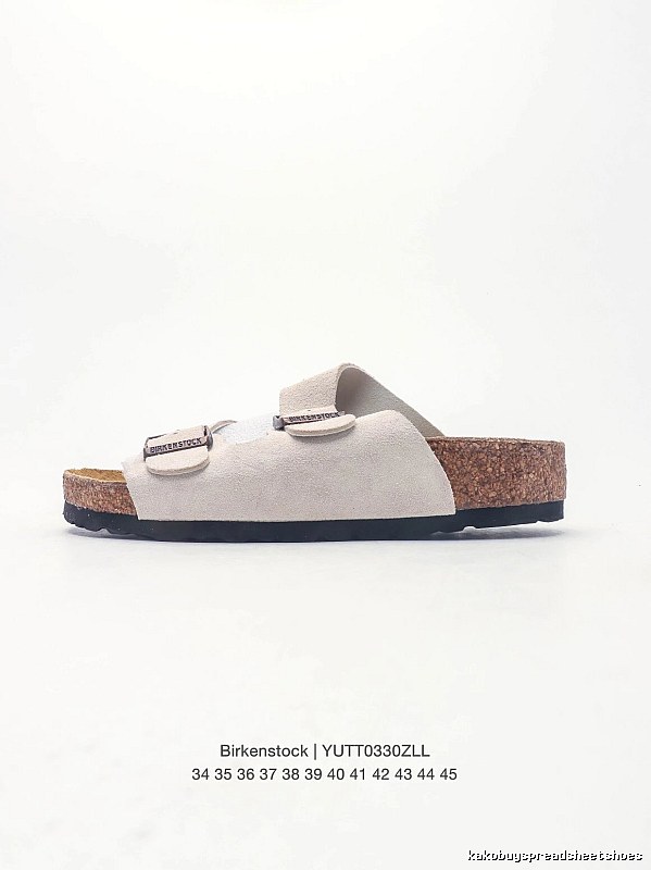 Birkenstock Double Buckle Casual Off-White Slide Sandals