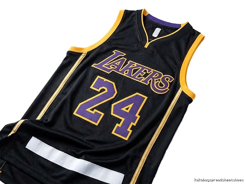 Black and yellow jersey of No. 24 of the Los Angeles Lakers.