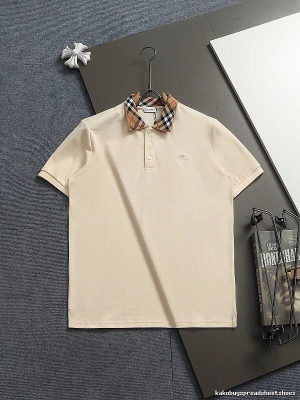 Burberry checkered British style short-sleeve