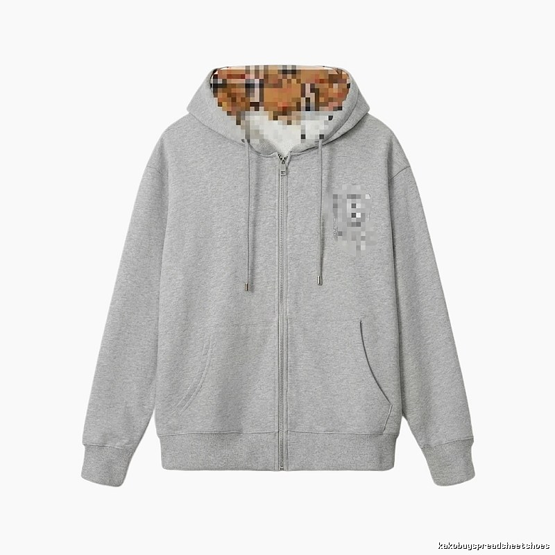 Burberry checkered casual grey hoodie