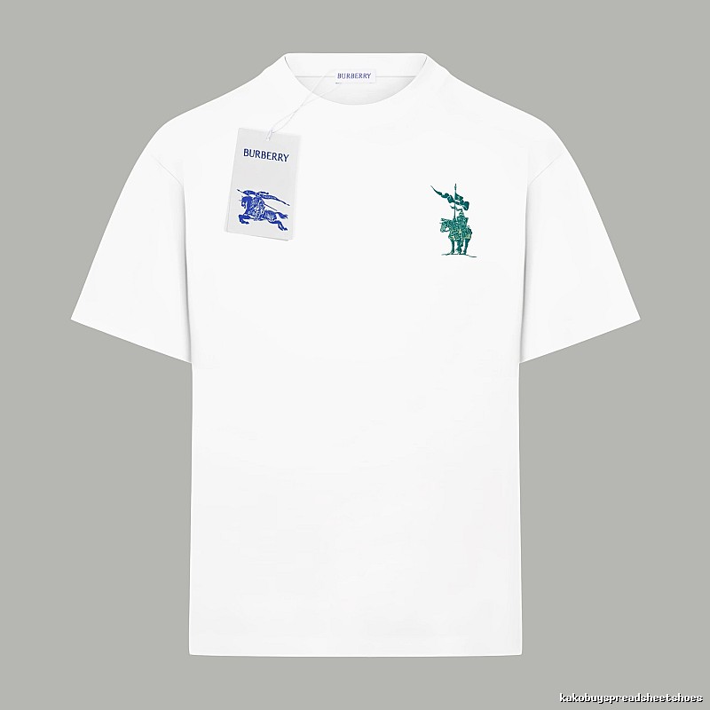 Burberry Equestrian Knight Logo Simple White T-shirt