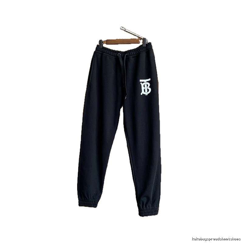 Burberry letter - printed casual black pants