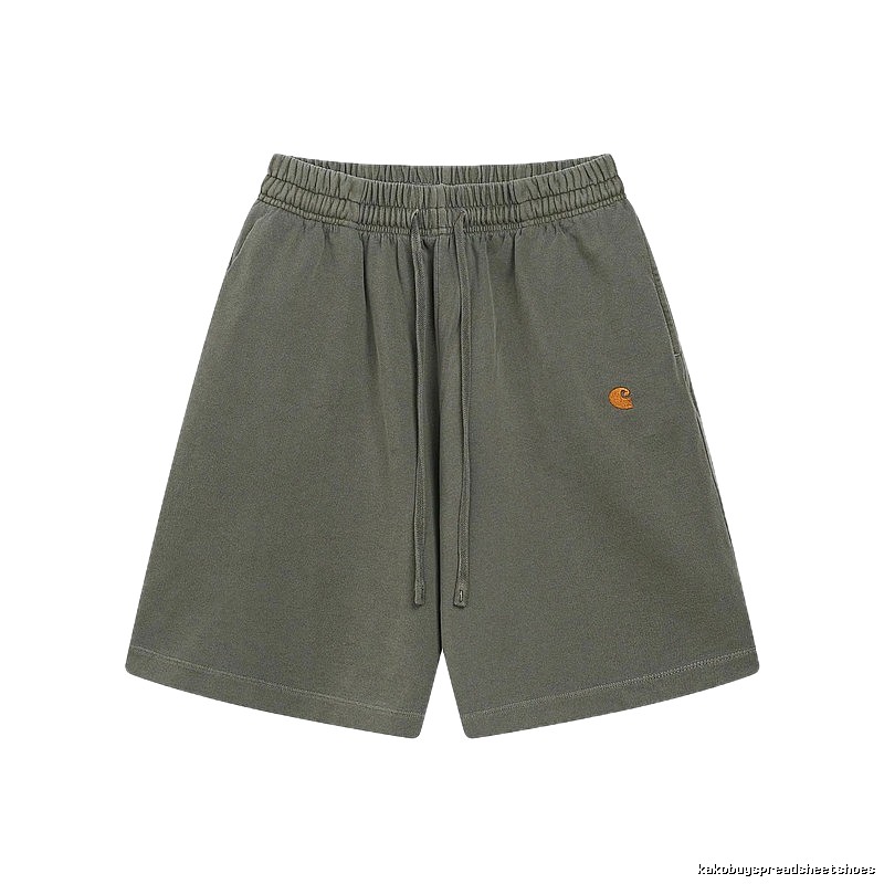 Carhartt Embroidered Workwear Style Army Green Casual Shorts