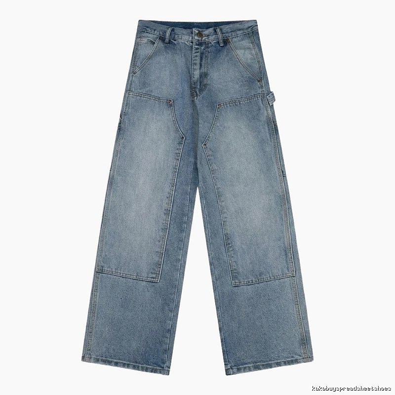 Carhartt workwear-style blue jeans