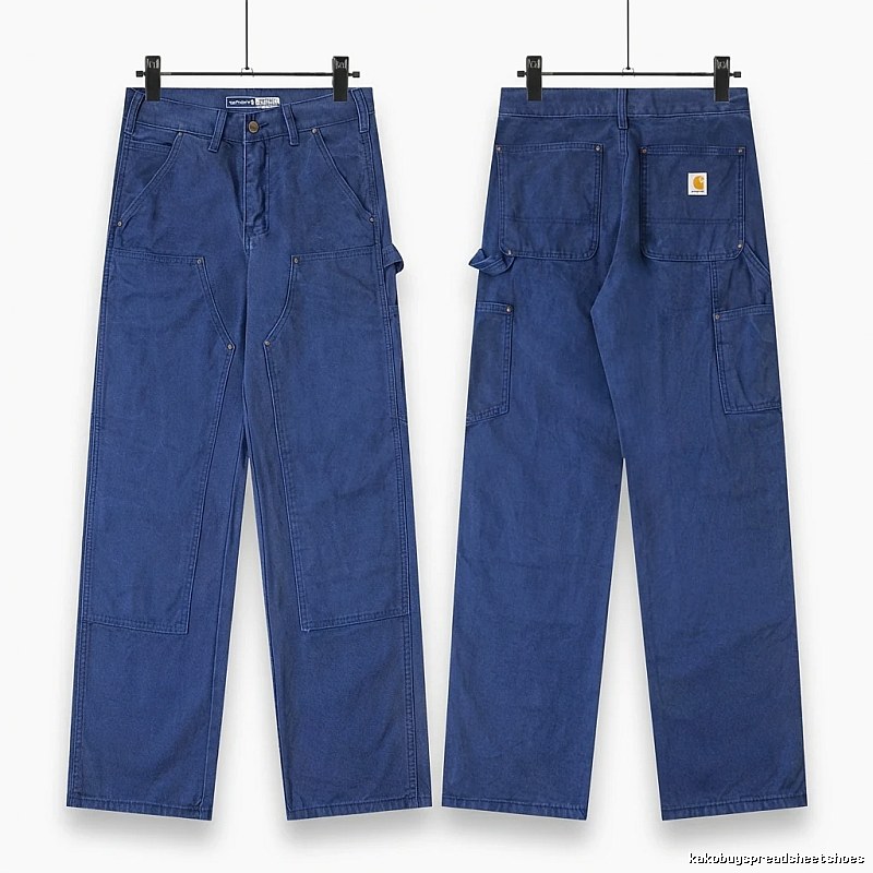 Carhartt workwear style blue long trousers