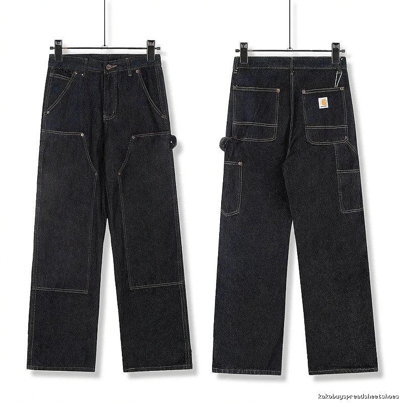 Carhartt workwear style dark denim jeans