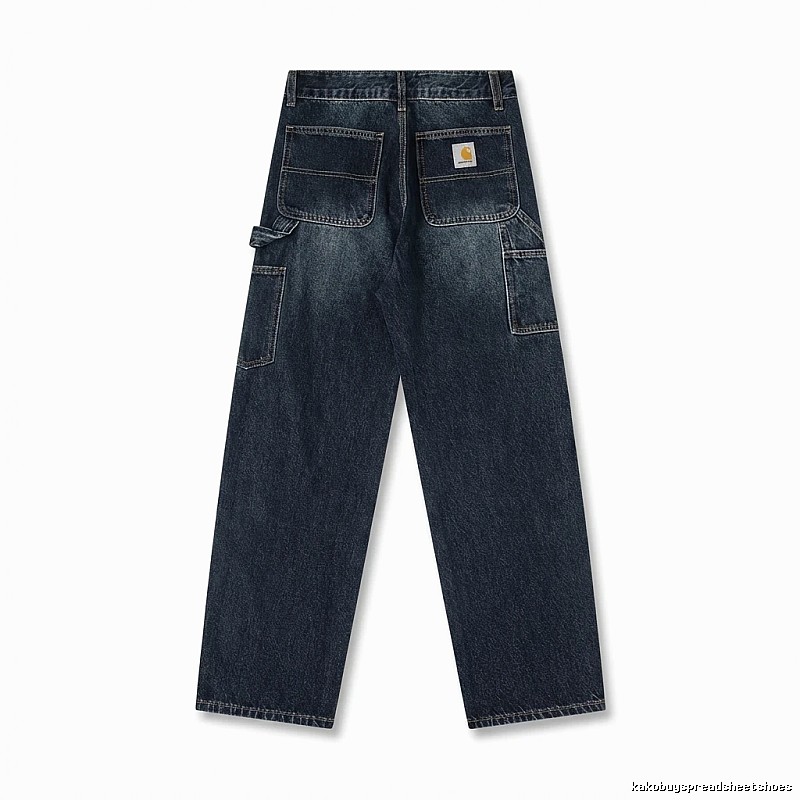 Carhartt workwear style dark denim jeans