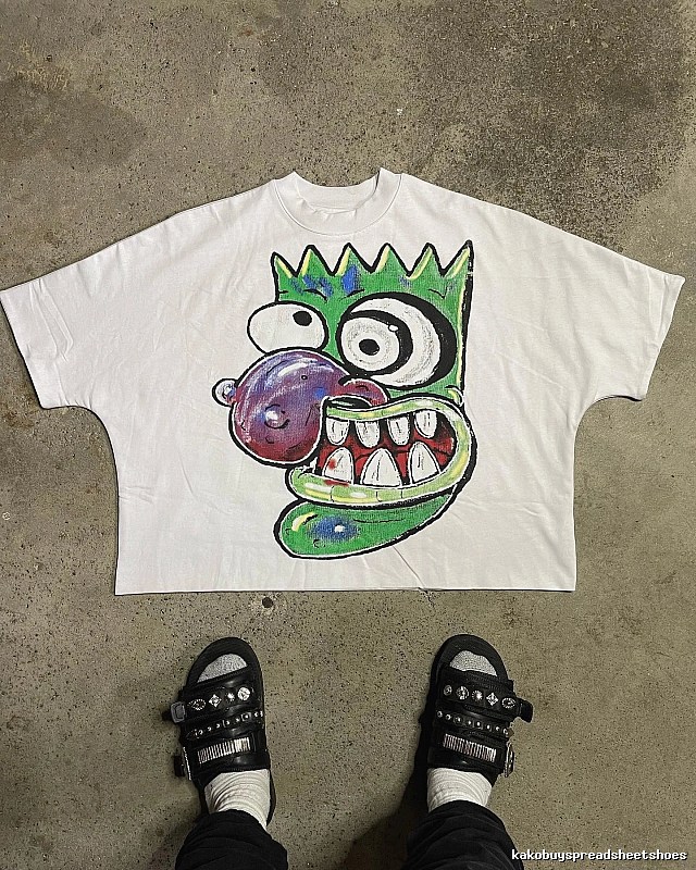 Cartoon-style white T-shirt for billionaires