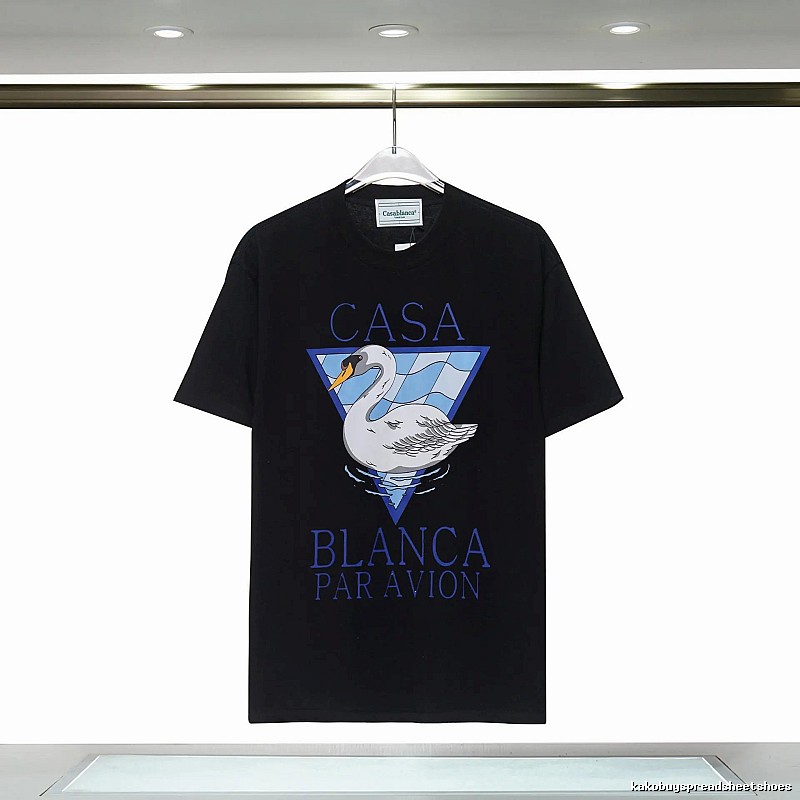 Casablanca black T-shirt with swan print