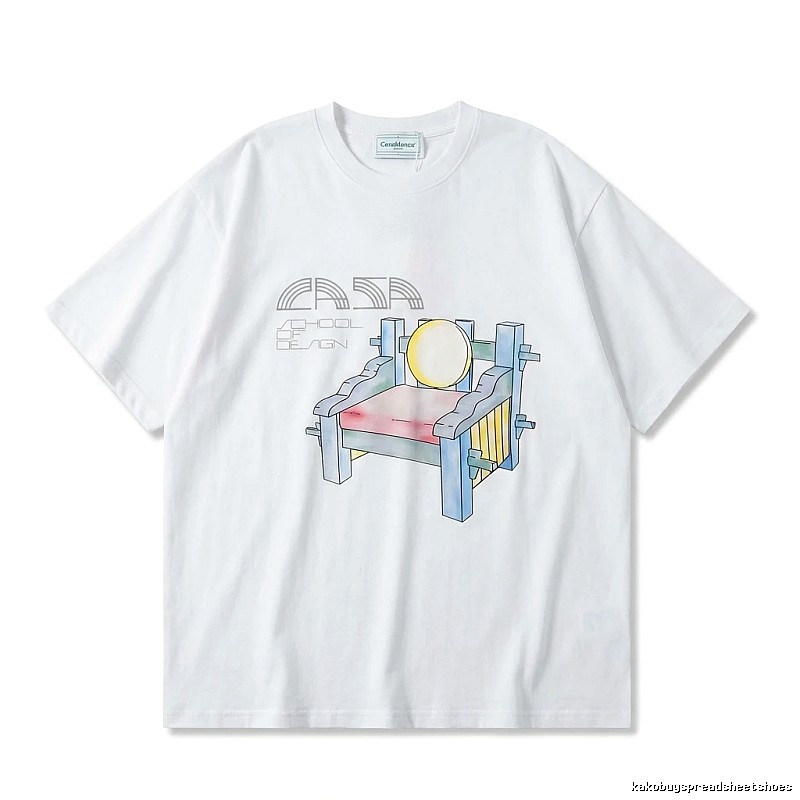 Casablanca cartoon-style white T-shirt