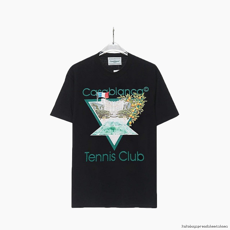 Casablanca - printed casual - style black T - shirt