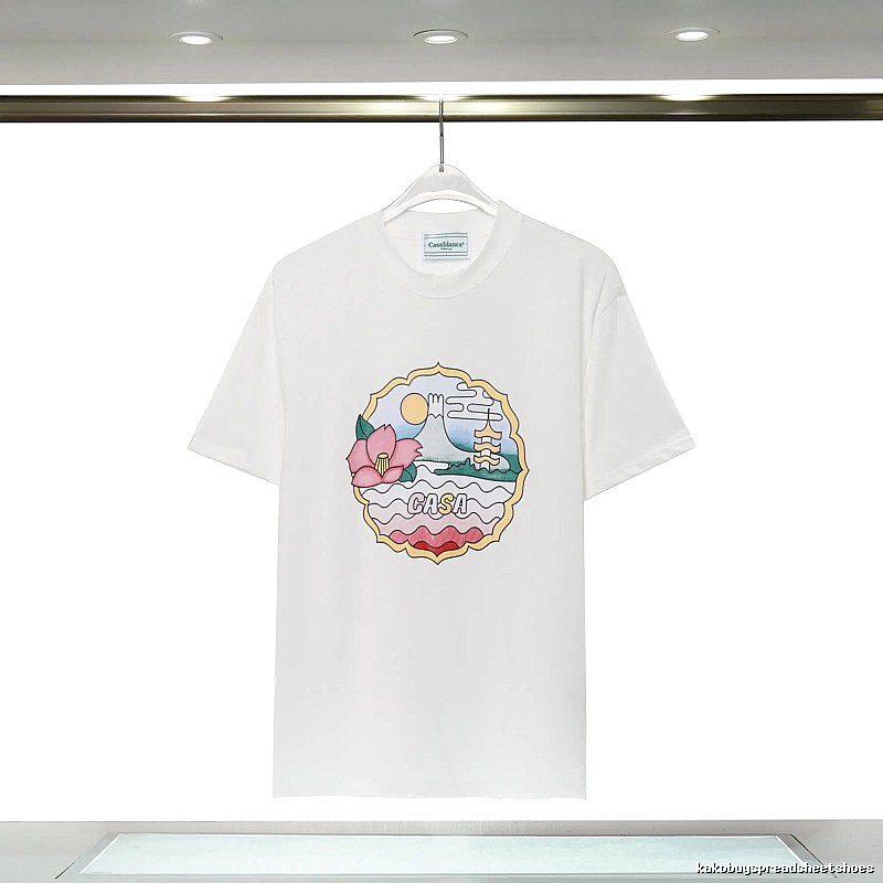 Casablanca - printed Japanese - style white T - shirt