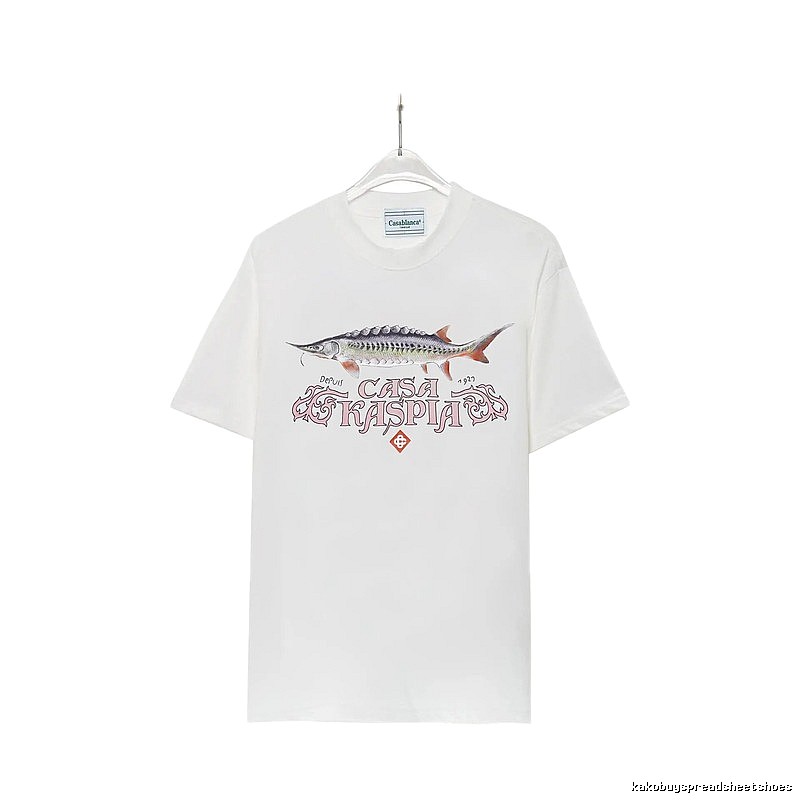 Casablanca - printed retro - style white T - shirt