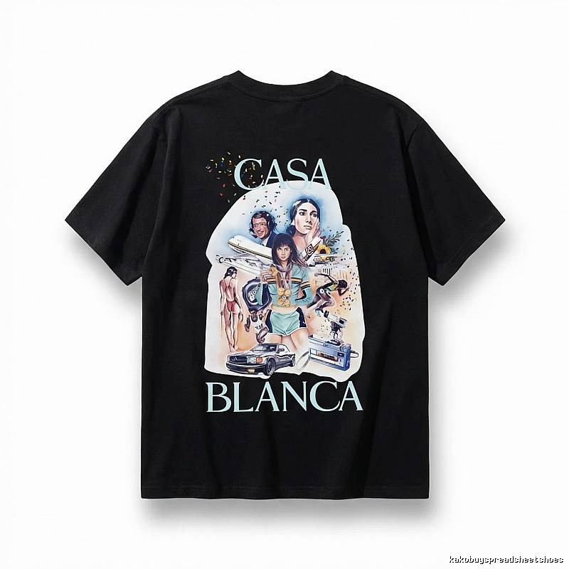 Casablanca retro style black T-shirt