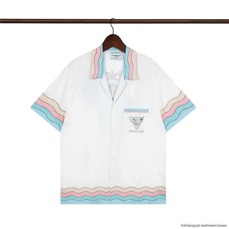 Casablanca stripe retro-style white shirt