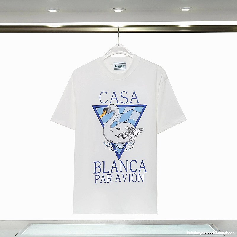 Casablanca Swan Print White T-shirt