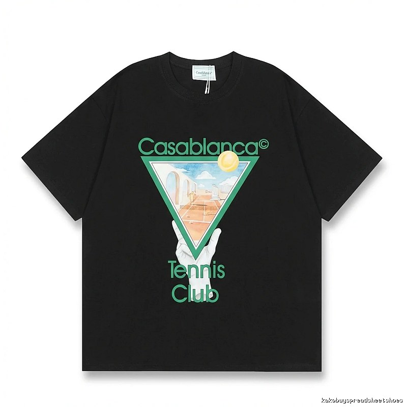 Casablanca Tennis Style Black T-shirt