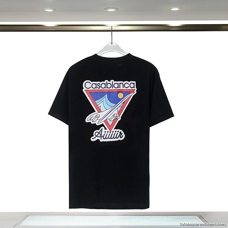 Casablanca trendy brand style black T-shirt
