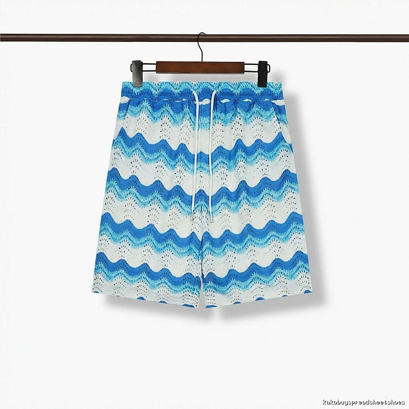 Casablanca Wave Style Blue and White Shorts