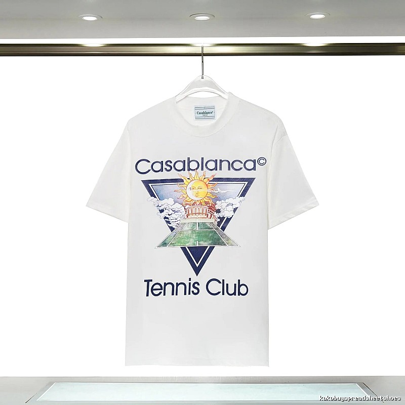 Casablanca White T-shirt with Sun Print