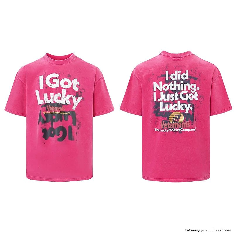 Casual Statement graphic T-shirt Black Colorful Lucky for Streetwear Looks