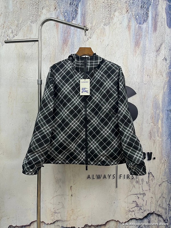 Check Zip Jacket with Burberry Branding