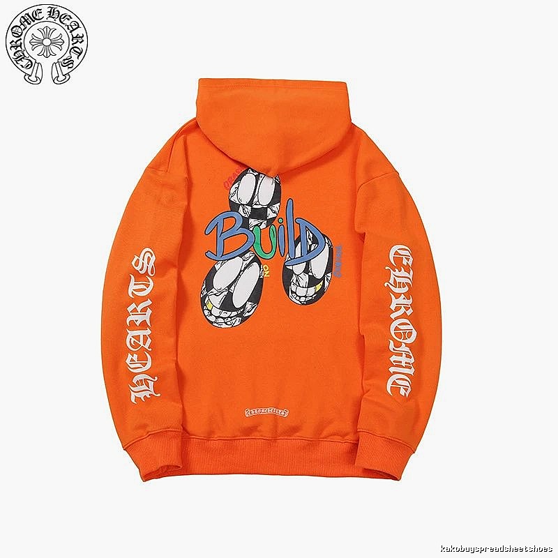 Chrome Hearts 2088-73 Orange Cross Graphic Hoodie Gift Ready