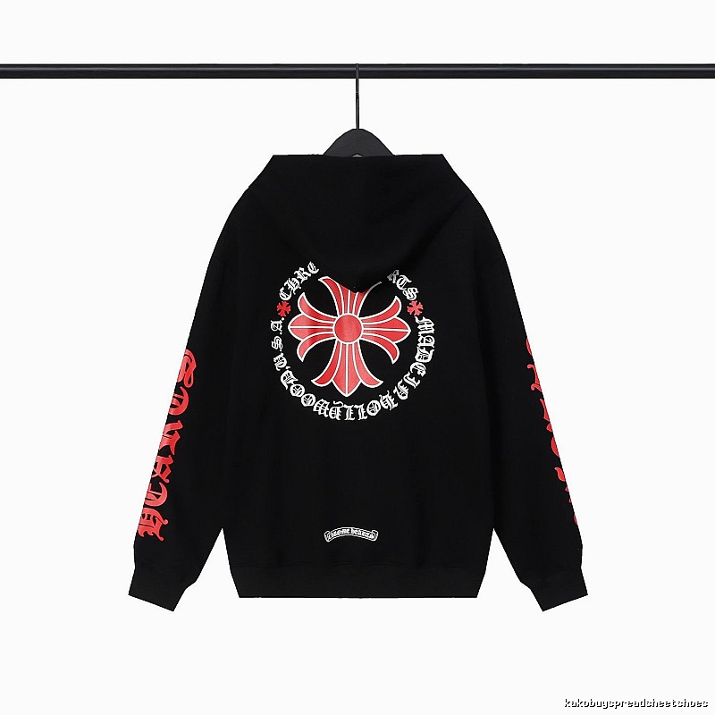 Chrome Hearts 2089-62 Black Cross Graphic Hoodie Soft Neutral