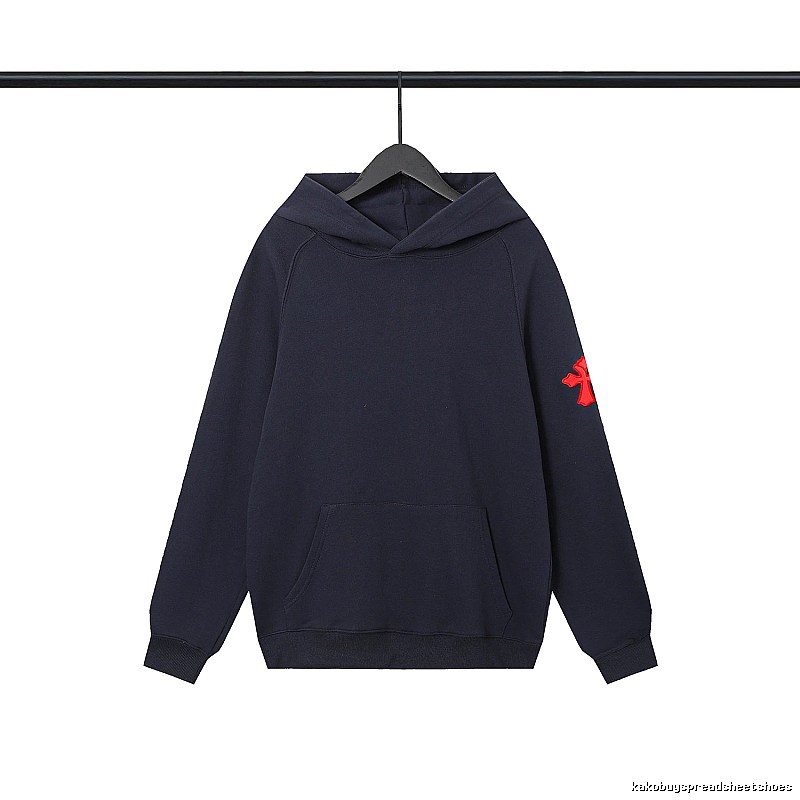 Chrome Hearts 2089-83 Navy Cross Graphic Hoodie Sport Casual